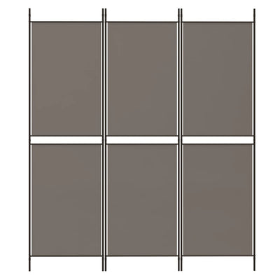 3-paneelinen Tilanjakaja antrasiitti 150x220 cm kangas