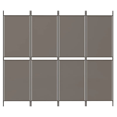 4-paneelinen Tilanjakaja antrasiitti 200x220 cm kangas