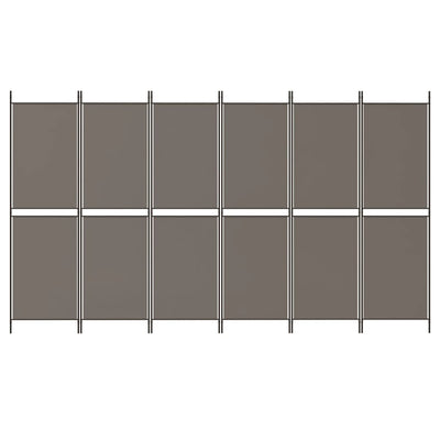 6-paneelinen Tilanjakaja antrasiitti 300x220 cm kangas