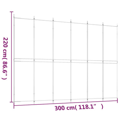6-paneelinen Tilanjakaja antrasiitti 300x220 cm kangas