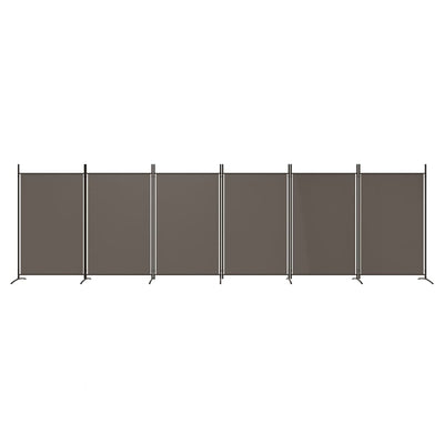 6-paneelinen Tilanjakaja antrasiitti 520x180 cm kangas