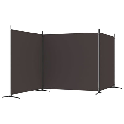 3-paneelinen Tilanjakaja ruskea 525x180 cm kangas