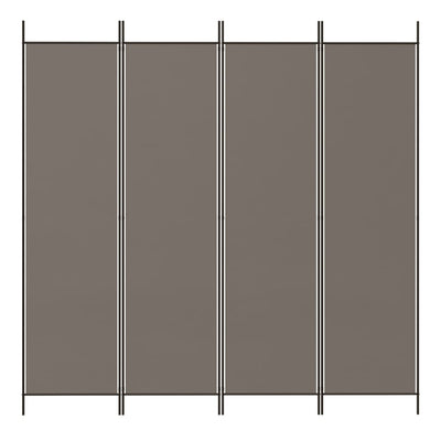 4-paneelinen Tilanjakaja antrasiitti 698x180 cm kangas