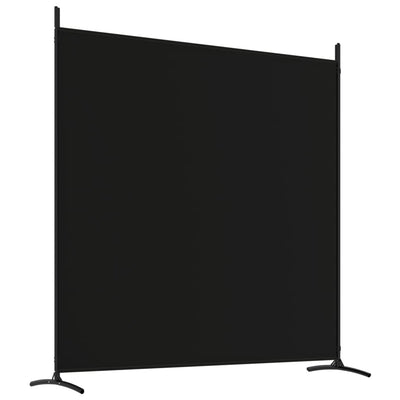 4-paneelinen Tilanjakaja musta 698x180 cm kangas