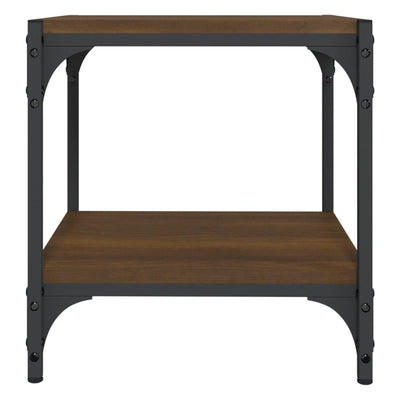 Ruskea tammi tv-taso Artensia 40x33x41cm (puinen ja teräs)