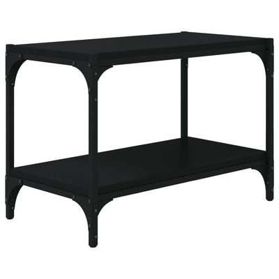 TV-taso musta 60x33x41 cm tekninen puu ja teräs