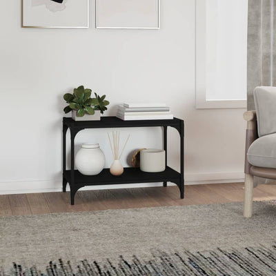 TV-taso musta 60x33x41 cm tekninen puu ja teräs