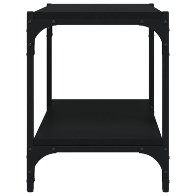TV-taso musta 60x33x41 cm tekninen puu ja teräs