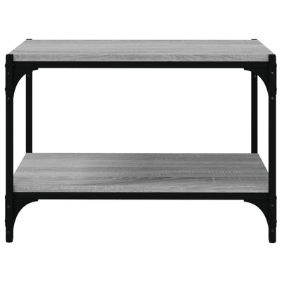 TV-taso harmaa Sonoma 60x33x41 cm tekninen puu ja teräs