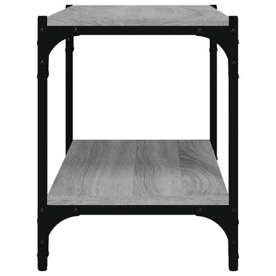 TV-taso harmaa Sonoma 60x33x41 cm tekninen puu ja teräs