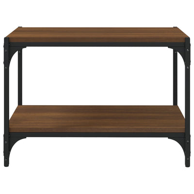 TV-taso ruskea tammi 60x33x41 cm tekninen puu ja teräs