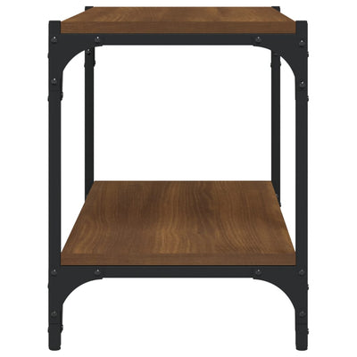 TV-taso ruskea tammi 60x33x41 cm tekninen puu ja teräs