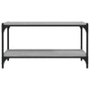 TV-taso harmaa Sonoma 80x33x41 cm tekninen puu ja teräs