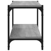 TV-taso harmaa Sonoma 80x33x41 cm tekninen puu ja teräs