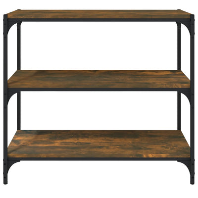Kirjahylly savutammi 80x33x70,5 cm tekninen puu ja teräs