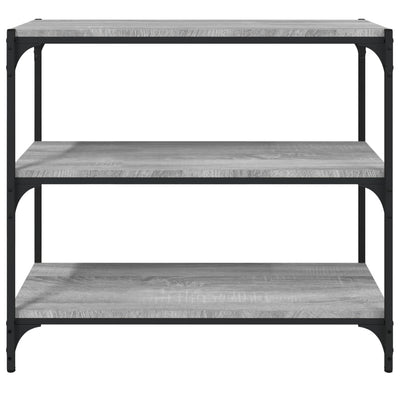 Kirjahylly harmaa Sonoma 80x33x70,5 cm tekninen puu ja teräs
