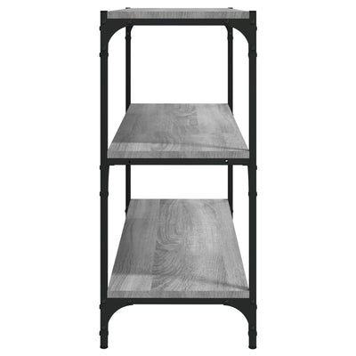 Kirjahylly harmaa Sonoma 80x33x70,5 cm tekninen puu ja teräs