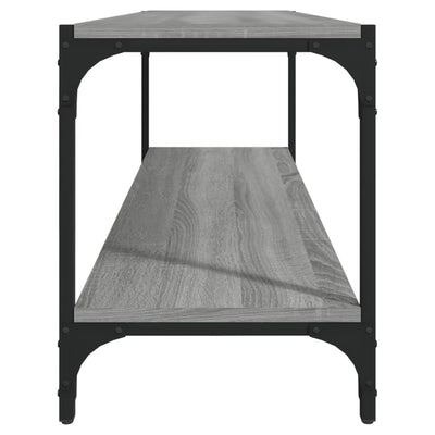 TV-taso harmaa Sonoma 100x33x41 cm tekninen puu ja teräs