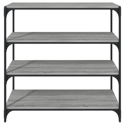 Kirjahylly harmaa Sonoma 100x33x100 cm tekninen puu ja teräs