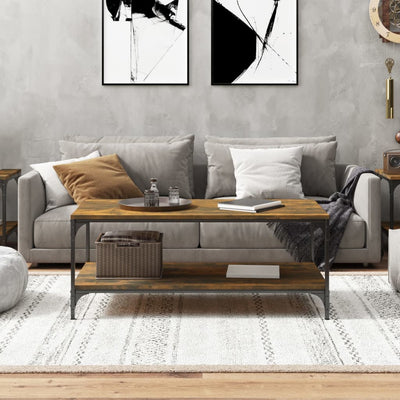 Sohvapöytä savutammi 100x50x40 cm tekninen puu