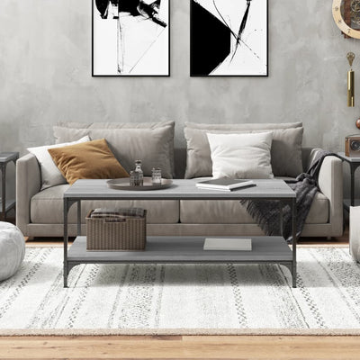 Sohvapöytä harmaa Sonoma 80x50x40 cm tekninen puu