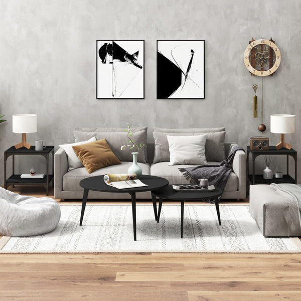 Musta sivupöydät Forina 40x40x40cm (2 kpl puinen)