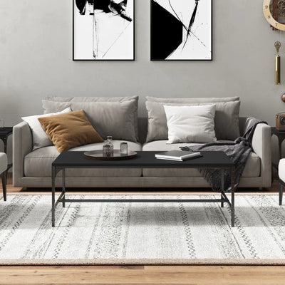 Sohvapöytä musta 100x50x35 cm tekninen puu