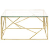 Kulta sohvapöytä Sapuat (ruostumaton teräs ja karkaistu lasi)