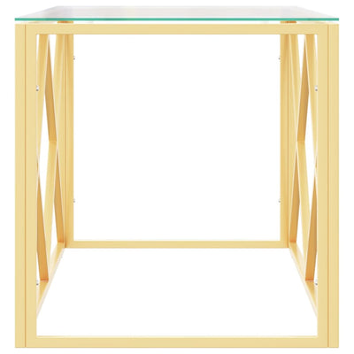 Ruostumaton teräs ja lasi sohvapöytä Strat 110x45x45cm