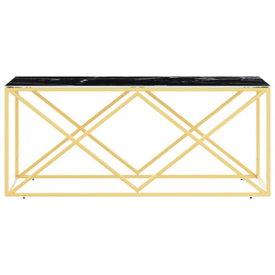 Sohvapöytä 110x45x45 cm ruostumaton teräs ja lasi