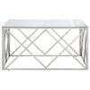 Hopea sohvapöytä Silvisor (ruostumaton teräs ja karkaistu lasi)