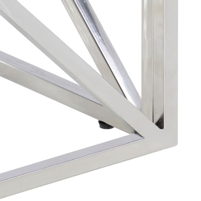 Hopea sohvapöytä Silvisor (ruostumaton teräs ja karkaistu lasi)