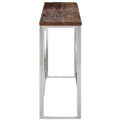 Hopea konsolipöytä Basam (ruostumaton teräs ja ratapölkkypuu)