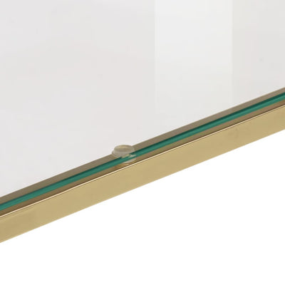 Kulta konsolipöytä Pandelius (ruostumaton teräs ja karkaistu lasi)