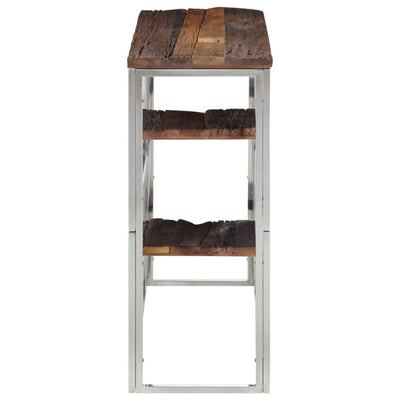 Hopea konsolipöytä Pandelius (ruostumaton teräs ja ratapölkkypuu)