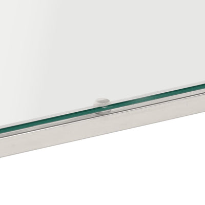 Hopea sohvapöytä Iuxel (ruostumaton teräs ja karkaistu lasi)