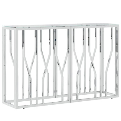 Ruostumaton teräs ja lasi konsolipöytä Vladoianu 110x30x70cm