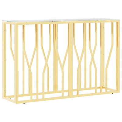 Ruostumaton teräs ja lasi konsolipöytä Vladoianu 110x30x70cm