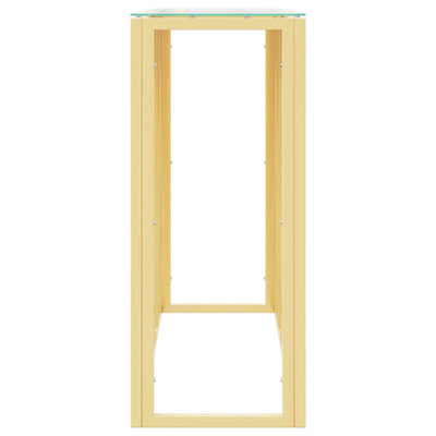 Konsolipöytä 110x30x70 cm ruostumaton teräs ja lasi