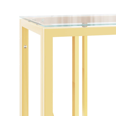 Konsolipöytä 110x30x70 cm ruostumaton teräs ja lasi