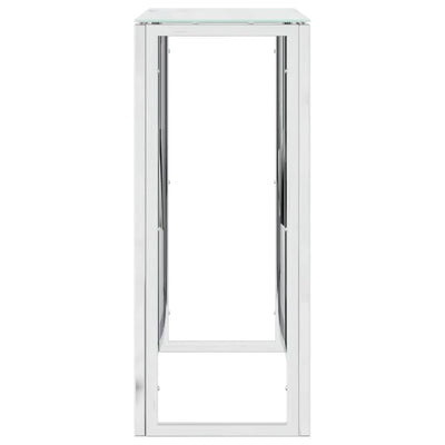 Ruostumaton teräs ja lasi konsolipöytä Roxandra 70x30x70cm