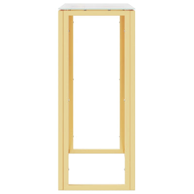 Kulta konsolipöytä Roxandra 70x30x70cm (ruostumaton teräs ja lasi)