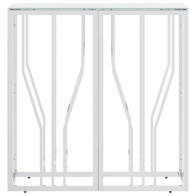Hopea konsolipöytä Roxandra 70x30x70cm (ruostumaton teräs ja lasi)