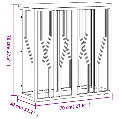 Kulta konsolipöytä Roxandra (ruostumaton teräs ja kierrätetty täyspuu)