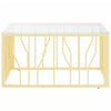 Kulta sohvapöytä Francist 80x80x40cm (ruostumaton teräs ja lasi)