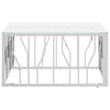 Hopea sohvapöytä Francist 80x80x40cm (ruostumaton teräs ja lasi)