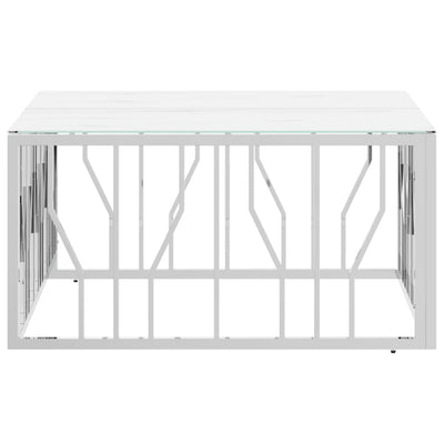 Hopea sohvapöytä Francist 80x80x40cm (ruostumaton teräs ja lasi)