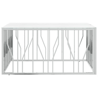 Hopea sohvapöytä Waltter 100x100x50cm (ruostumaton teräs ja lasi)