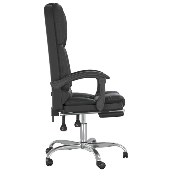 Hierova kallistuva työtuoli musta keinonahka