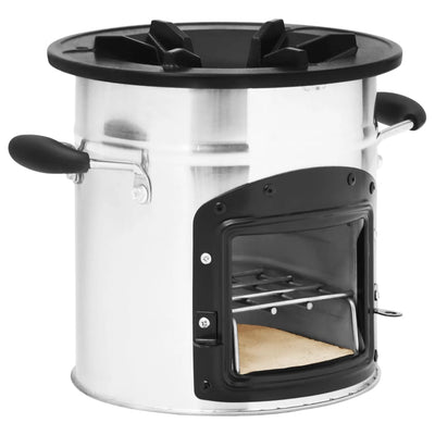 Hopea puuhella retkeilyyn Gisele 45,5x33x25,5cm (ruostumaton teräs)